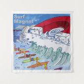 Surf Magnet-Wandteppiche Wandteppich (Vorderseite)