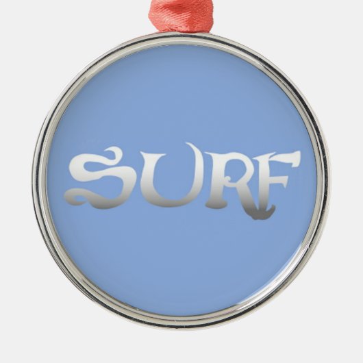 Surf Medal Ornament Aus Metall (Vorne)