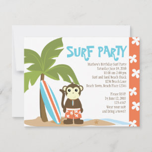 Surf Monkey Einladung