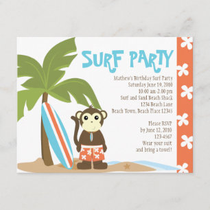 Surf Monkey Einladung