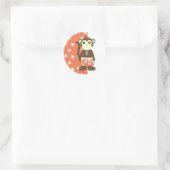 Surf Monkey Runder Aufkleber (Tasche)