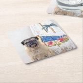 Surf-Mops Rechteckiger Pappuntersetzer (angewinkelt)