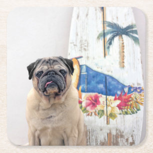 Surf-Mops Rechteckiger Pappuntersetzer