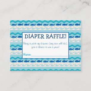 Surf 'N Fishies Diaper Raffle Tickets Begleitkarte