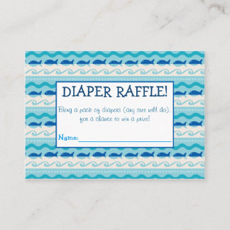 Surf 'N Fishies Diaper Raffle Tickets Begleitkarte
