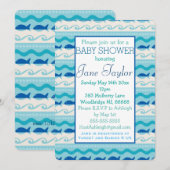 Surf 'N Fishies Nautical Baby Shower Einladung (Vorne/Hinten)