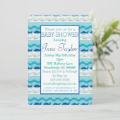 Surf 'N Fishies Nautical Baby Shower Einladung (Stehend Vorderseite)
