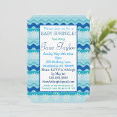 Surf 'N Sun Baby Sprinkle Einladung (Stehend Vorderseite)