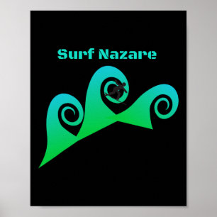 Surf Nazare Surfen Portugal Strände Poster