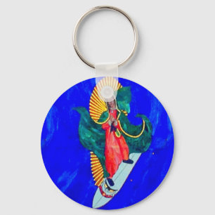 Surf-Nonne-Schlüsselanhänger Schlüsselanhänger