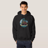 Surf oder Pleite Groovy Retro Hippie Surfer Strand Hoodie (Vorne ganz)