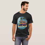 Surf oder Pleite Groovy Retro Hippie Surfer Strand T-Shirt (Vorne ganz)