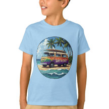 Surf oder Pleite Groovy Retro Hippie Surfer Strand