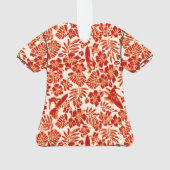 Surf Pareau Hawaiian Hibiskus Aloha Shirt - Rot Ornament (Rückseite)
