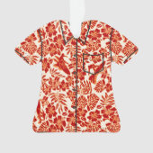Surf Pareau Hawaiian Hibiskus Aloha Shirt - Rot Ornament (Vorderseite)