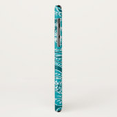 Surf Pareau Hawaiian Hibiskus Surfen Aquamarin Case-Mate iPhone Hülle (Hinten/Links)