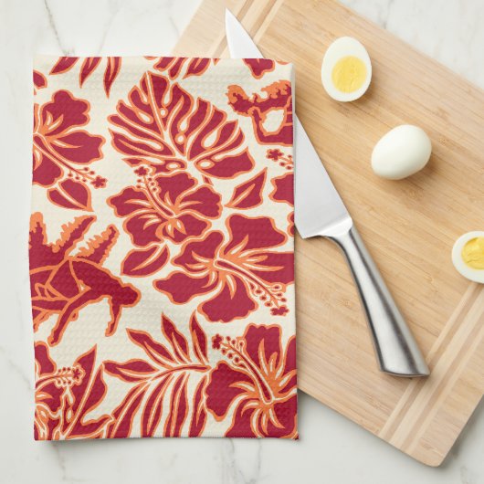 Surf Pareau Hawaiian Kitchtuch Geschirrtuch (Viertel Falte)