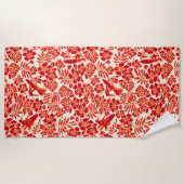 Surf Pareau Hawaiianischer Hibiskus Aloha - Rot Strandtuch (Vorderseite)