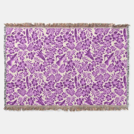 Surf Pareau Hawaiianischer Hibiskus Kehlkopfschuhe Decke (Vorderseite)