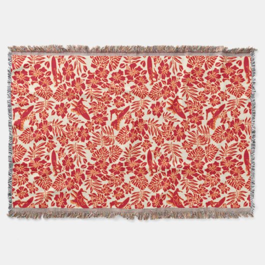 Surf Pareau Hawaiianischer Hibiskus Kehlkopfschuhe Decke (Vorderseite)