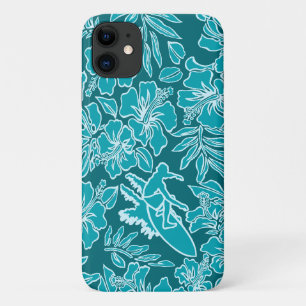 Surf Pareau Hawaiianischer Hibiskus Surfen Aquamar Case-Mate iPhone Hülle