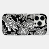 Surf Pareau Hawaiianischer Hibiskus Surfen Schwarz Case-Mate iPhone Hülle (Rückseite (Horizontal))