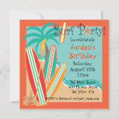 Surf-Party Einladung (Vorderseite)