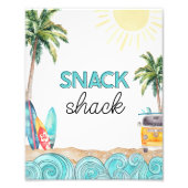 Surf Party Snack Shack Sign Fotodruck (Vorne)