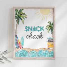 Surf Party Snack Shack Sign Fotodruck