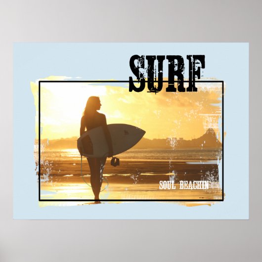 Surf Poster Surfer Girl (Vorne)