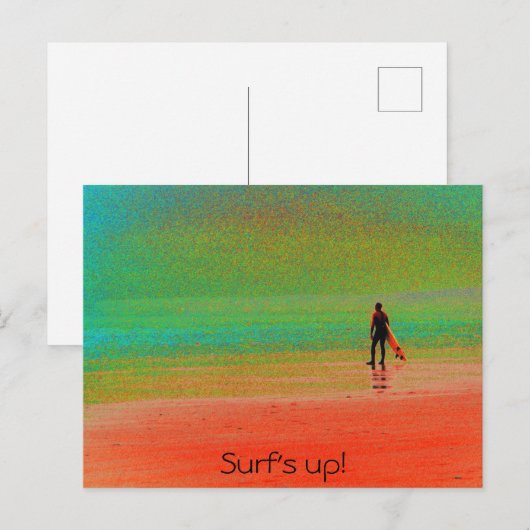 "Surf!" Postkarte (Vorne/Hinten)