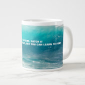 SURF QUOTE POSTER Two-Tone Candy Jar Jumbo-Tasse (Vorderseite Rechts)