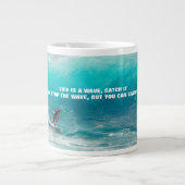 SURF QUOTE POSTER Two-Tone Candy Jar Jumbo-Tasse (Vorderseite)