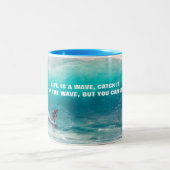 SURF QUOTE POSTER ZWEIFARBIGE TASSE (Mittel)