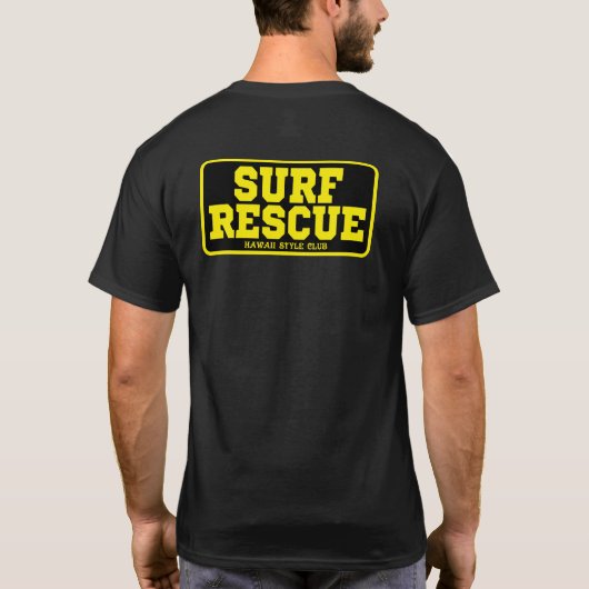 SURF RESCUE BLK  back print T-Shirt (Rückseite)