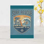 Surf Rescue Lifeguard Patrol Est 1950 Karte (Gelbe Blume)