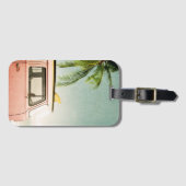 Surf Retro | Strand Gepäckanhänger (Vorderseite (Horizontal))