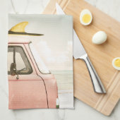 Surf Retro | Strand Geschirrtuch (Viertel Falte)