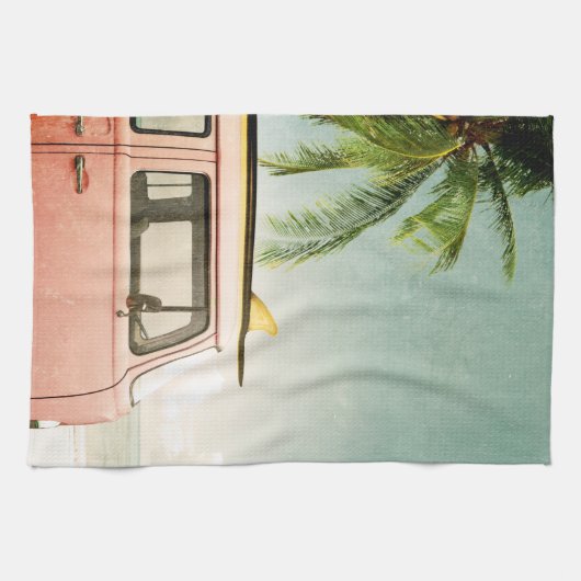 Surf Retro | Strand Geschirrtuch (Horizontal)