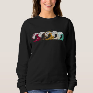 Surf-Retro-Welle Surfer Wellenreiter Vintage-Motiv Sweatshirt