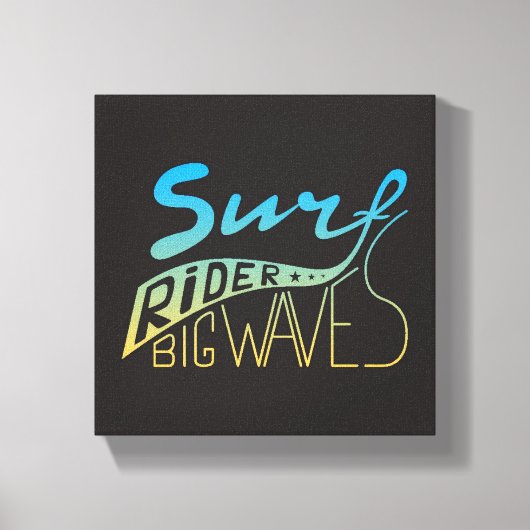Surf Rider Big Waves Leinwanddruck (Vorderseite)
