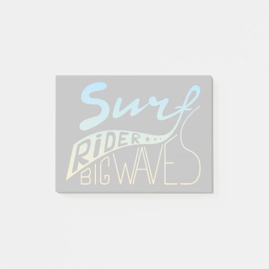 Surf Rider Big Waves Post-it Klebezettel (Vorderseite)