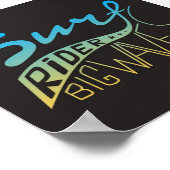 Surf Rider Big Waves Poster (Ecke)