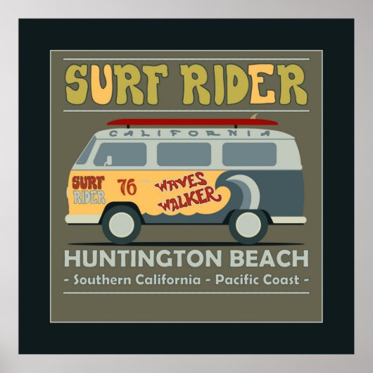 Surf Rider Huntington Beach Poster (Vorne)