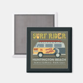 Surf Rider Huntington Beach Poster Magnet (Vorderseite/Rückseite)