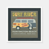 Surf Rider Huntington Beach Poster Serviette (Vorderseite)