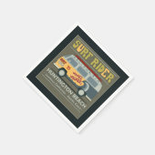 Surf Rider Huntington Beach Poster Serviette (Ecke)