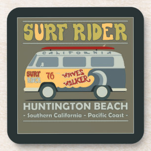 Surf Rider Huntington Beach Poster Untersetzer