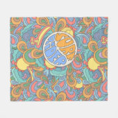 Surf Rider Muster Fleecedecke (Vorderseite (Horizontal))
