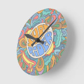 Surf Rider Pattern Runde Wanduhr (Winkel)